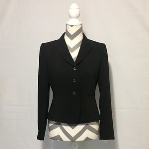 Tahari Arthur S. Levine Black Crop Jacket Womens 4